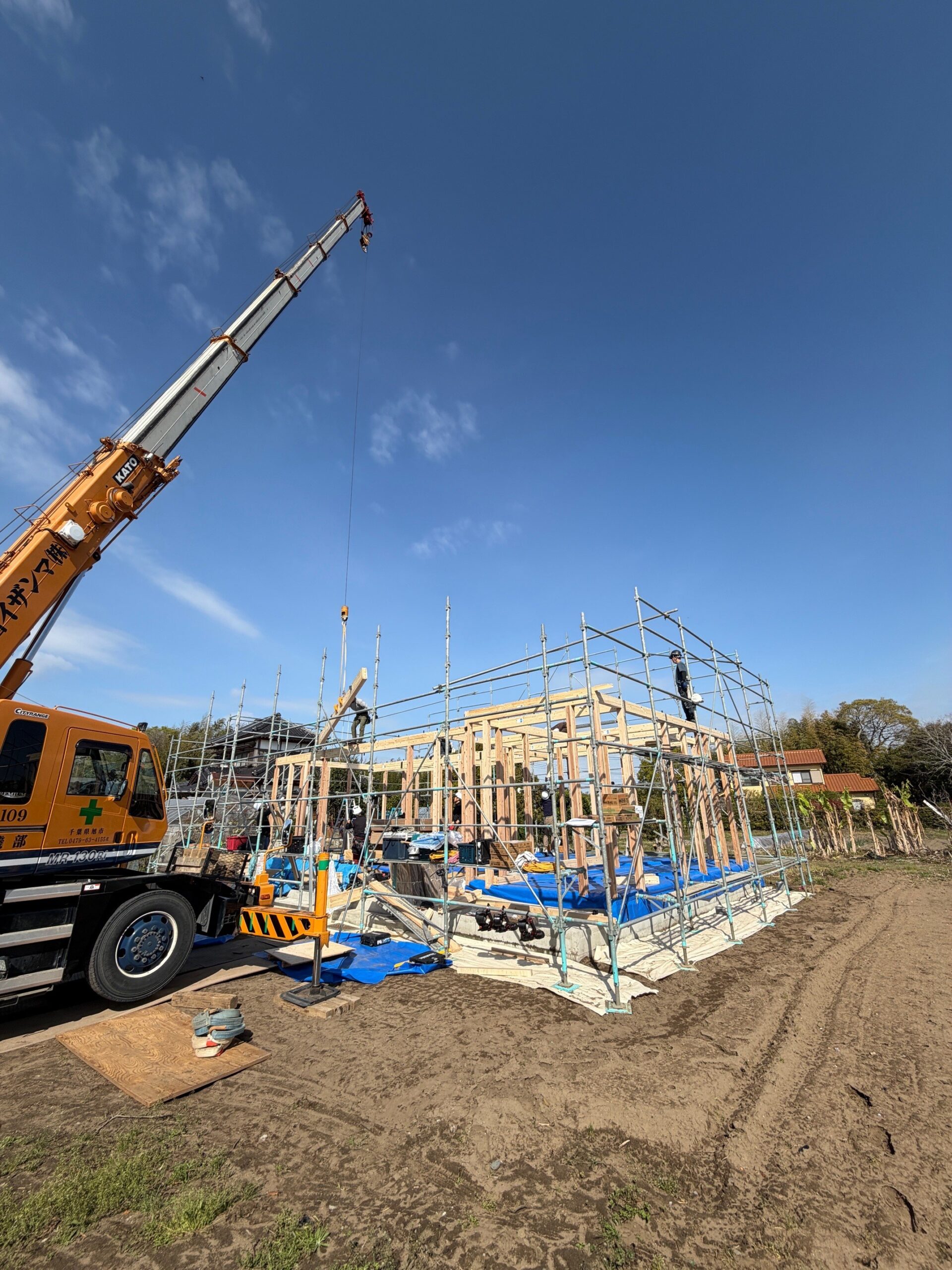 K様邸、上棟しました｜平屋のアメリカンハウス
